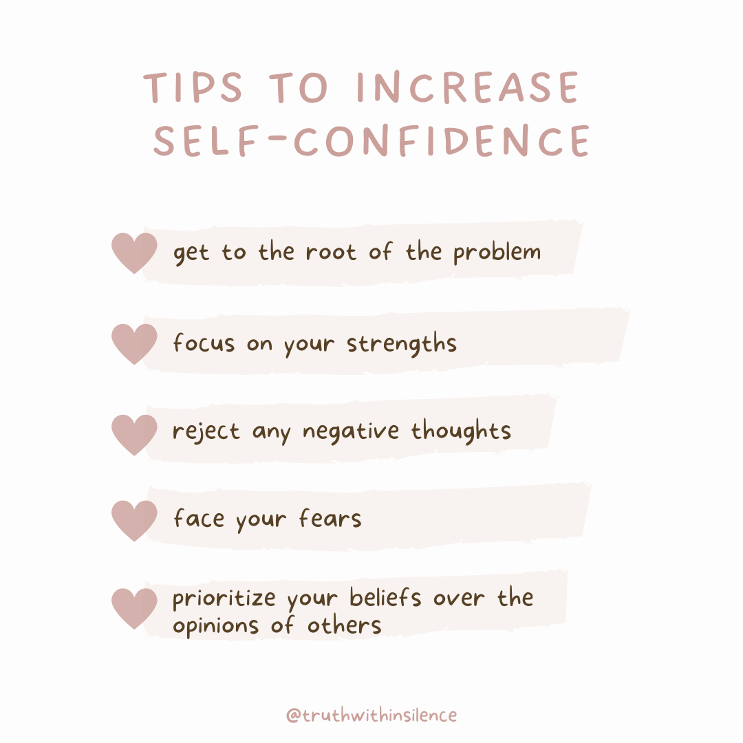 Tips to increase self-confidence