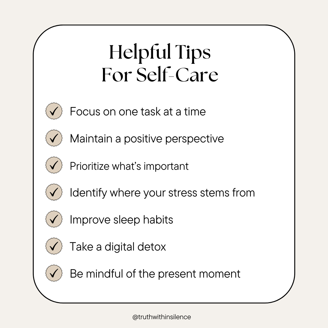 Helpful tips for self-care