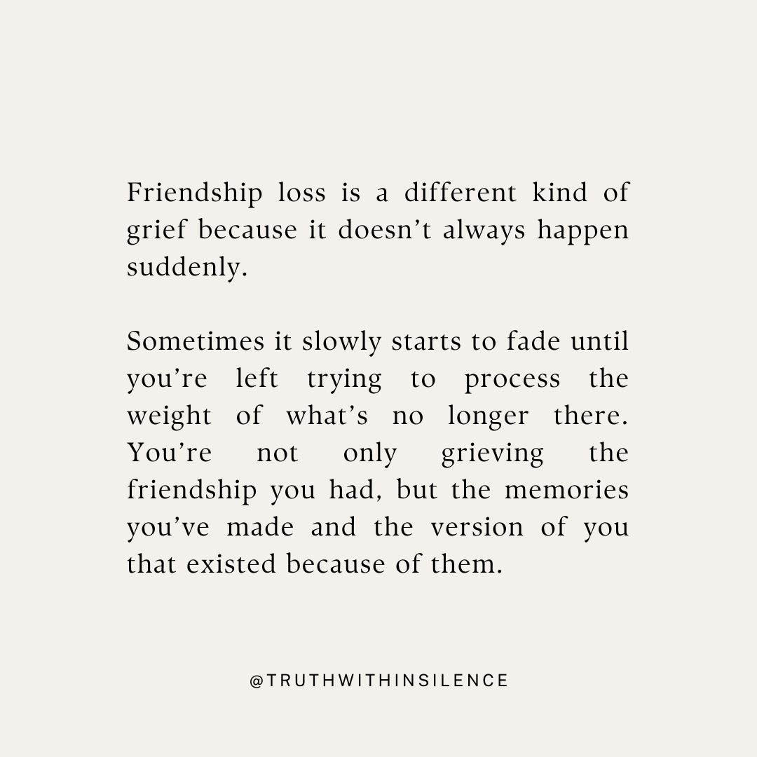 What Nobody Talks About When Grieving A Friendship