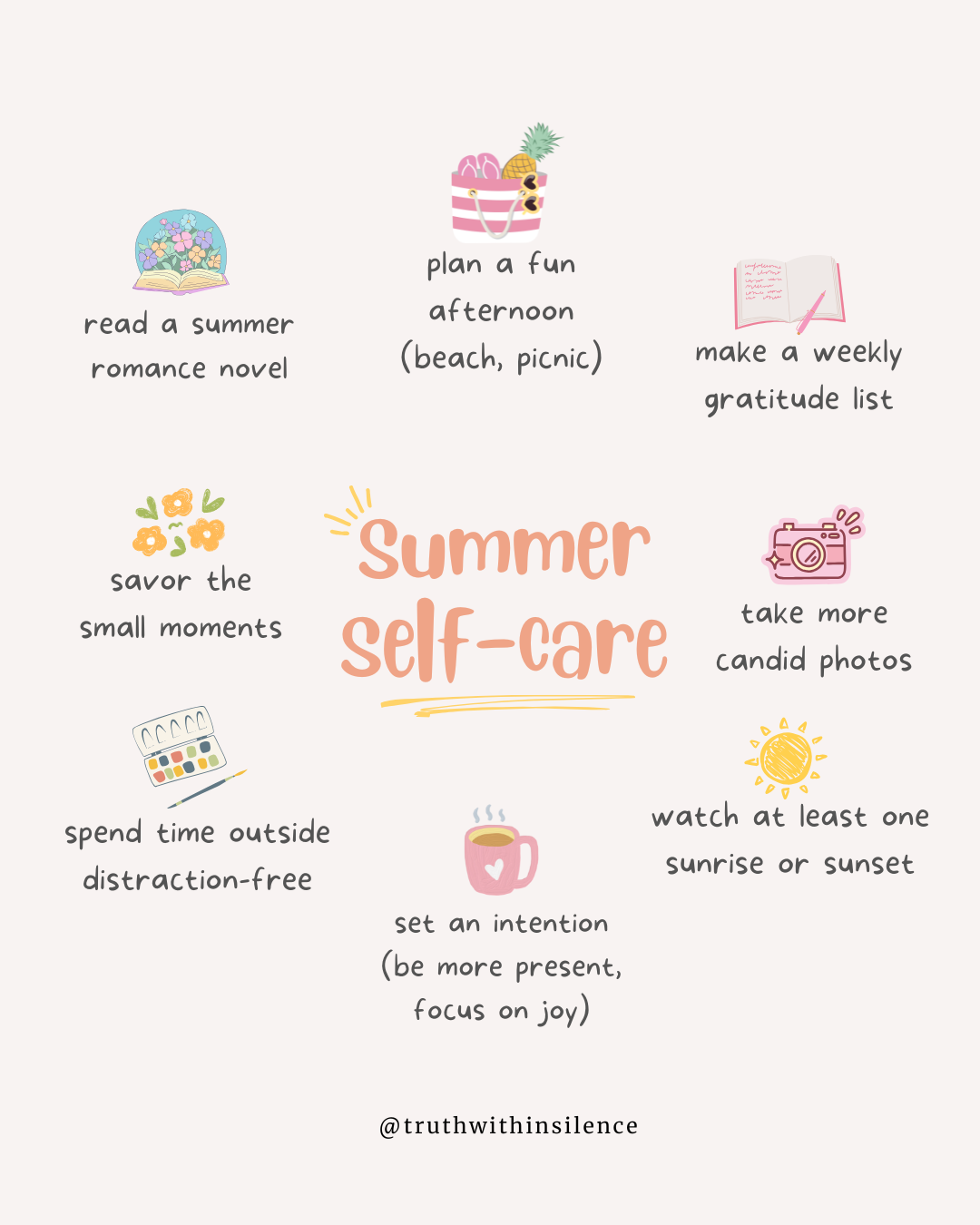 Simple summer self-care habits