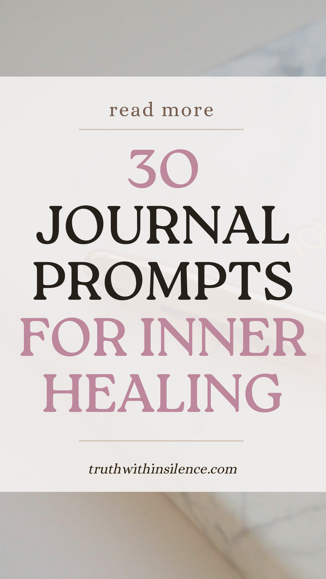 30 journal prompts for inner healing